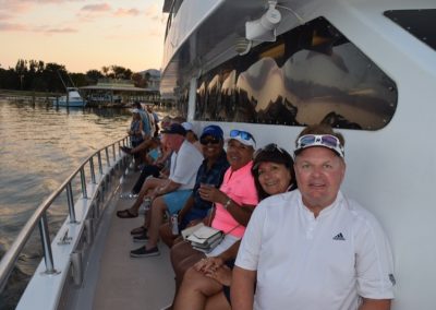 couples on sunset cruise after the coastal alabama couples classic