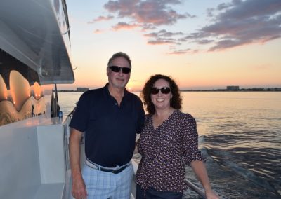 couple on sunset cruise